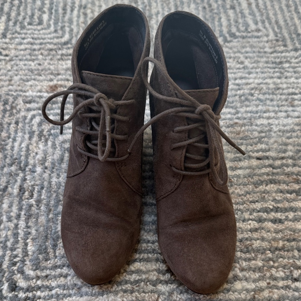 Clarks Dark Brown Ankle Booties